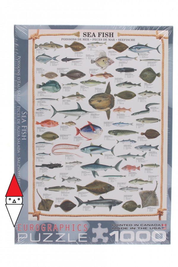 EUROGRAPHICS, 6000-0313, 628136603133, PUZZLE ANIMALI EUROGRAPHICS PESCI PESCI 1000 PZ