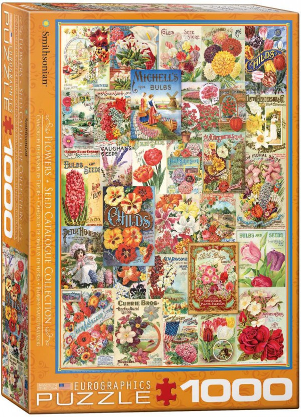 EUROGRAPHICS, 6000-0806, 628136608060, PUZZLE TEMATICO EUROGRAPHICS CATALOGO DELLE SEMENTI DEI FIORI 1000 PZ