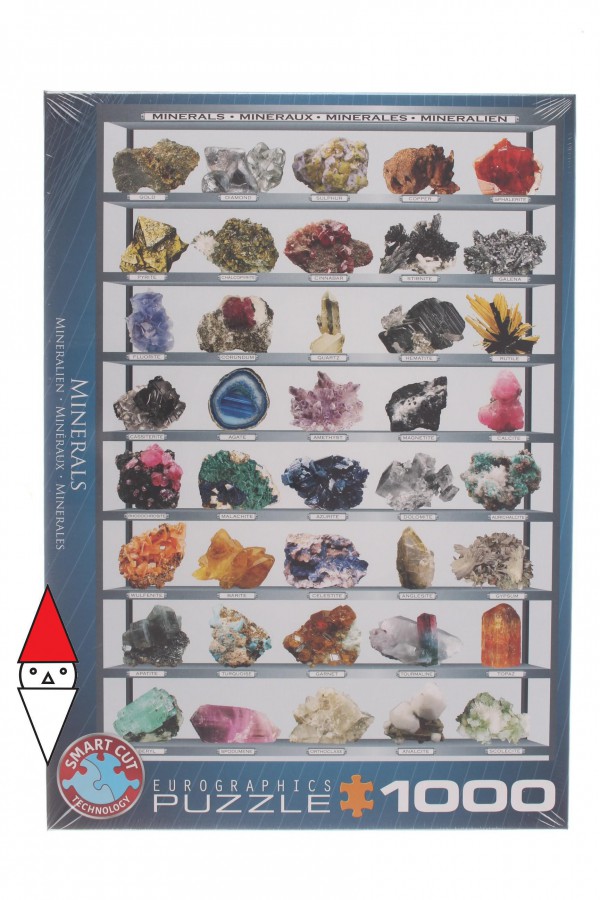 EUROGRAPHICS, 6000-2008, 628136620086, PUZZLE TEMATICO EUROGRAPHICS NATURA E SCIENZA I MINERALI DEL MONDO 1000 PZ