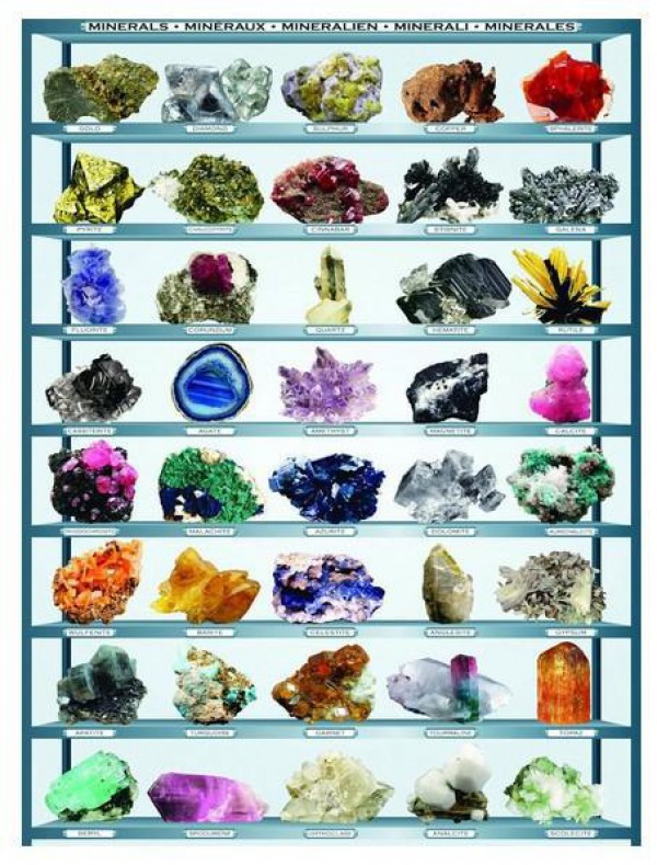 EUROGRAPHICS, 6000-2008, 628136620086, PUZZLE TEMATICO EUROGRAPHICS NATURA E SCIENZA I MINERALI DEL MONDO 1000 PZ