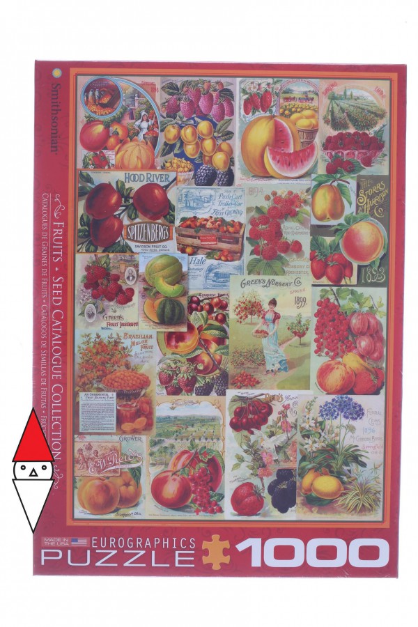EUROGRAPHICS, 6000-0818, 628136608183, PUZZLE TEMATICO EUROGRAPHICS CATALOGO DELLE SEMENTI DEI FRUTTI 1000 PZ