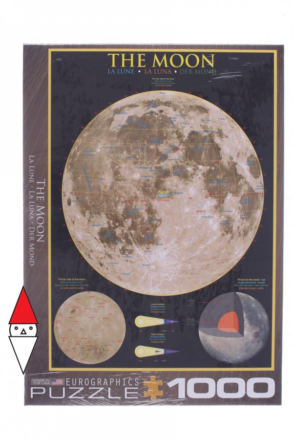EUROGRAPHICS, 6000-1007, 628136610070, PUZZLE TEMATICO EUROGRAPHICS LA LUNA 1000 PZ