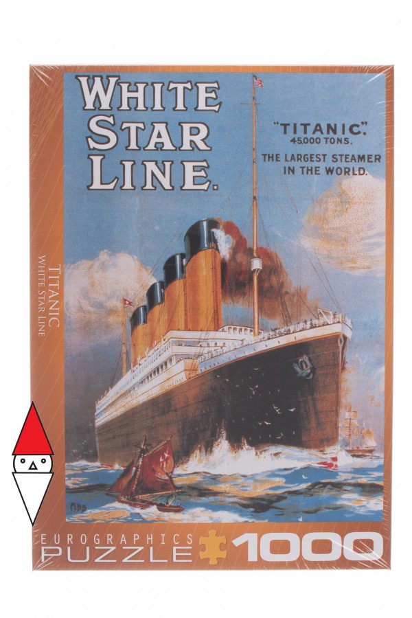 EUROGRAPHICS, 6000-1333, 628136613330, PUZZLE MEZZI DI TRASPORTO EUROGRAPHICS TITANIC 1000 PZ