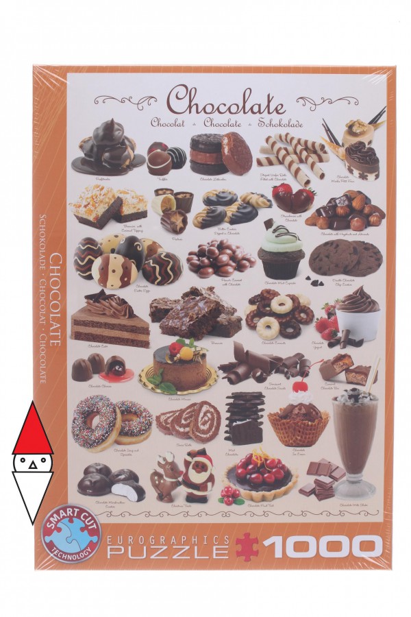 EUROGRAPHICS, 6000-0411, 628136604116, PUZZLE TEMATICO EUROGRAPHICS ALIMENTI SWEET LINE - CIOCCOLATO 1000 PZ