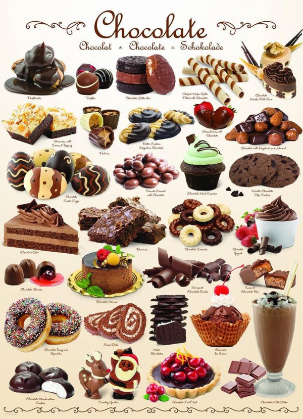 EUROGRAPHICS, 6000-0411, 628136604116, PUZZLE TEMATICO EUROGRAPHICS ALIMENTI SWEET LINE - CIOCCOLATO 1000 PZ