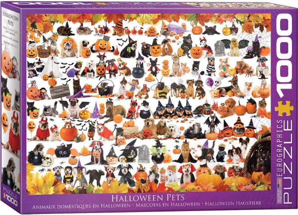 EUROGRAPHICS, 6000-5416, 628136654166, PUZZLE ANIMALI EUROGRAPHICS CANI CUCCIOLI DI HALLOWEEN 1000 PZ
