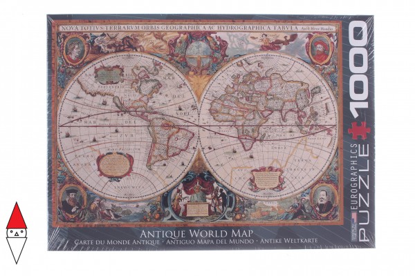 EUROGRAPHICS, 6000-1997, 628136619974, PUZZLE OGGETTI EUROGRAPHICS MAPPAMONDO DEL MONDO ANTICO 1000 PZ