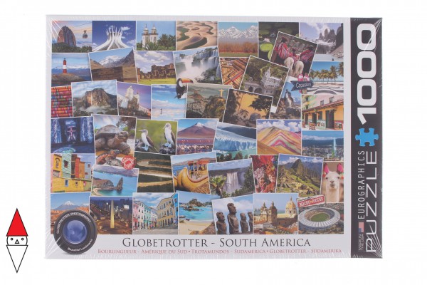 EUROGRAPHICS, 6000-5463, 628136654630, PUZZLE PAESAGGI EUROGRAPHICS COLLAGE GLOBETROTTER AMERICA DEL SUD 1000 PZ