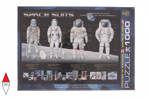 EUROGRAPHICS, 6000-1389, 628136613897, PUZZLE TEMATICO EUROGRAPHICS SPAZIO TUTE SPAZIALI 1000 PZ