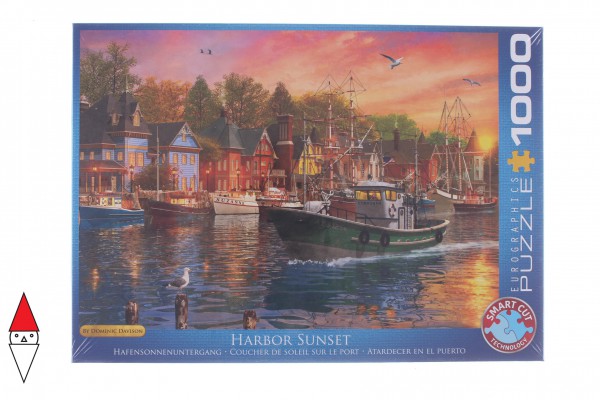 EUROGRAPHICS, 6000-0969, 628136609692, PUZZLE PAESAGGI EUROGRAPHICS HARBOR SUNSET TRAMONTO SUL PORTO 1000 PZ