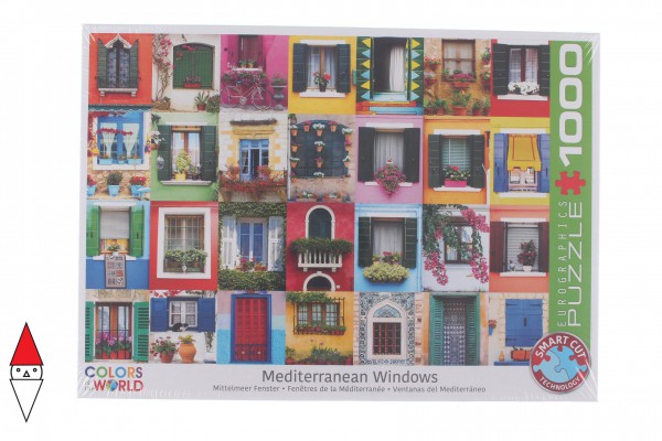 EUROGRAPHICS, 6000-5350, 628136653503, PUZZLE OGGETTI EUROGRAPHICS FINESTRE DEL MEDITERRANEO 1000 PZ