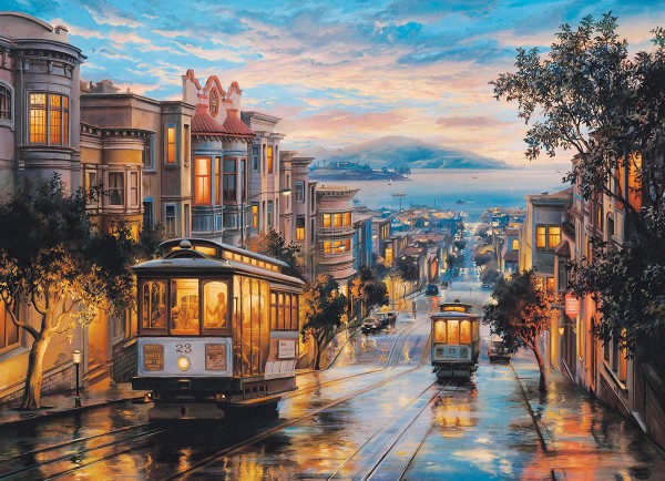 EUROGRAPHICS, 6000-0957, 628136609579, PUZZLE PAESAGGI EUROGRAPHICS CITTA SAN FRANCISCO, CABLE CAR HEAVENEUR 1000 PZ