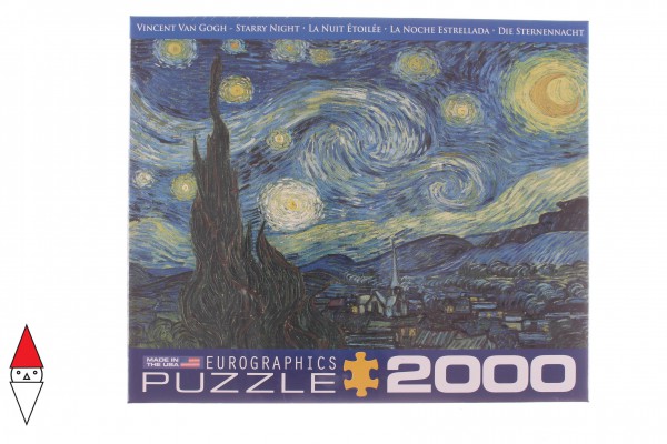EUROGRAPHICS, 8220-1204, 628136812047, PUZZLE ARTE EUROGRAPHICS IMPRESSIONISMO VAN GOGH NOTTE STELLATA 2000 PZ