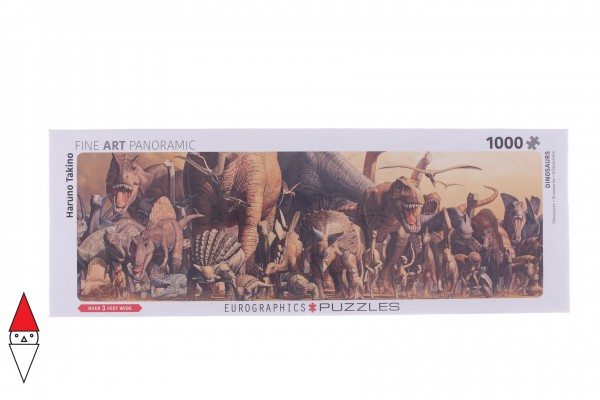 EUROGRAPHICS, 6010-4650, 628136546508, PUZZLE ANIMALI EUROGRAPHICS PANORAMA HARUO TAKINO - DINOSAURI 1000 PZ