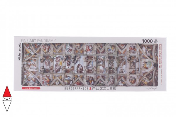 EUROGRAPHICS, 6010-0960, 628136609609, EUROGRAPHICS PANORAMA SOFFITTO DELLA CAPPELLA SISTINA MICHELANGELO 1000 PZ