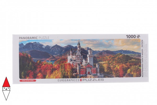 EUROGRAPHICS, 6010-5444, 628136654449, EUROGRAPHICS PANORAMA CASTELLO DI NEUSCHWANSTEIN IN AUTUNNO 1000 PZ