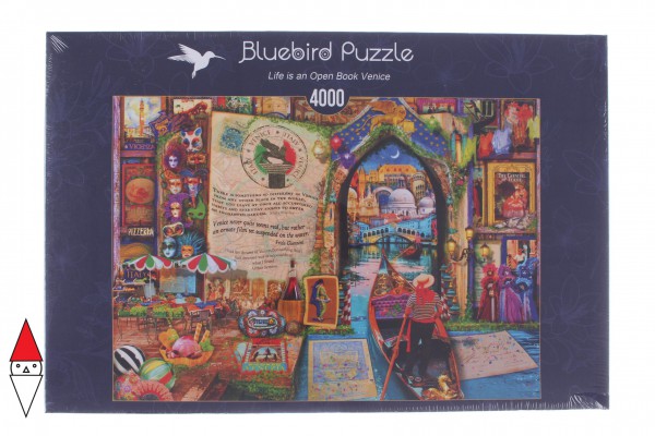 BLUEBIRD, 70259-P, 3663384702594, PUZZLE TEMATICO BLUEBIRD CITTA LIFE IS AN OPEN BOOK VENEZIA 4000 PZ