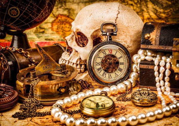 BLUEBIRD, 70048, 3663384700484, PUZZLE OGGETTI BLUEBIRD PIRATI PIRATE TREASURE 3000 PZ