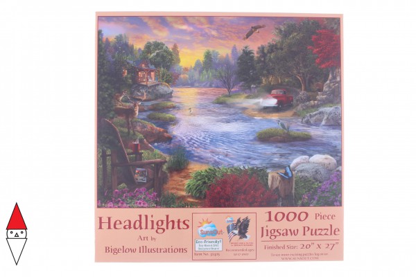 SUNSOUT, 31415, 796780314153, PUZZLE PAESAGGI SUNSOUT FIUMI E CASCATE HEADLIGHTS 1000 PZ