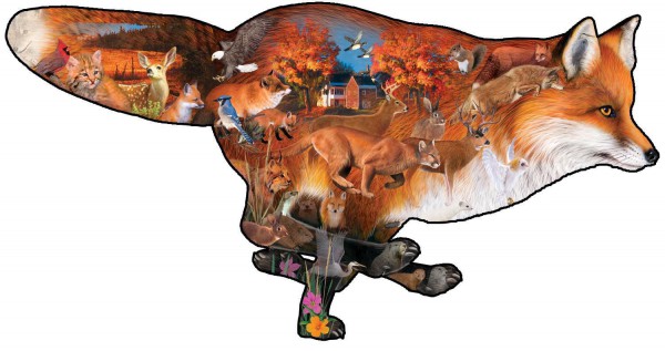 SUNSOUT, 95201, 796780952010, PUZZLE SAGOMATO SUNSOUT VOLPI DENNIS ROGERS - SLY FOX 1000 PZ