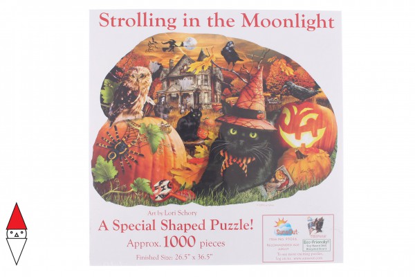 SUNSOUT, 95036, 796780950368, PUZZLE SAGOMATO SUNSOUT HALLOWEEN LORI SCHORY 1000 PZ