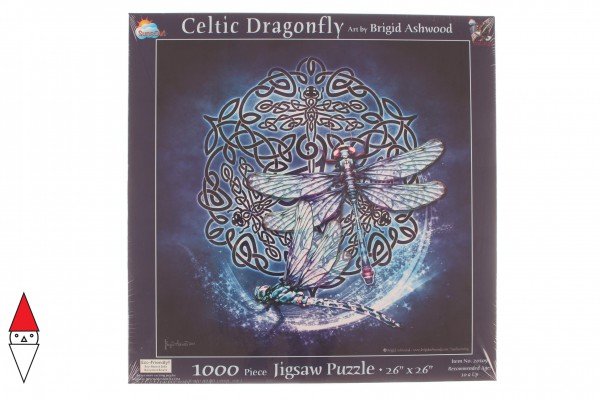 SUNSOUT, 20109, 796780201095, PUZZLE ANIMALI SUNSOUT LIBELLULE BRIGID ASHWOOD CELTIC DRAGONFLY 1000 PZ