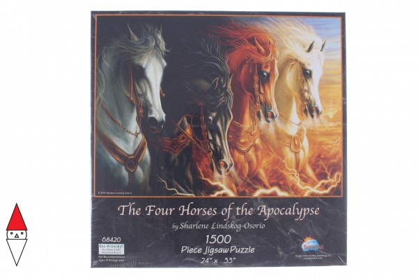 SUNSOUT, 68420, 796780684201, PUZZLE ANIMALI SUNSOUT LINDSBURG-OSORIO FOUR HORSES OF THE APOCALYPSE 1500 PZ