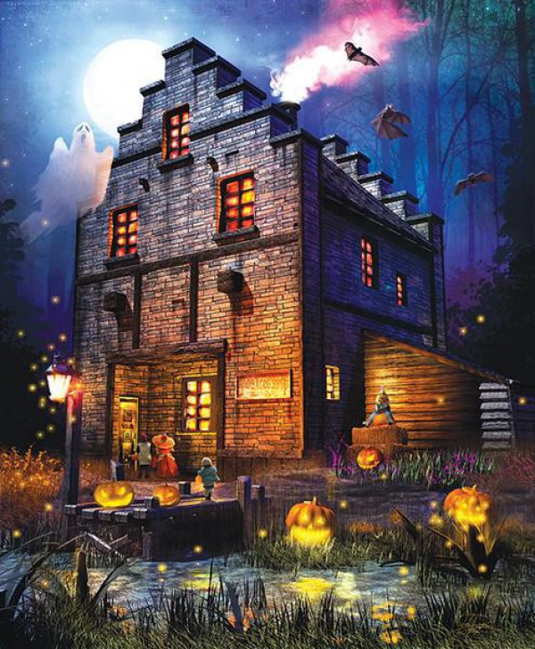SUNSOUT, 52065, 796780520653, PUZZLE TEMATICO SUNSOUT HALLOWEEN CHRISTOPHER PAYNE FIREFLY INN 1000 PZ