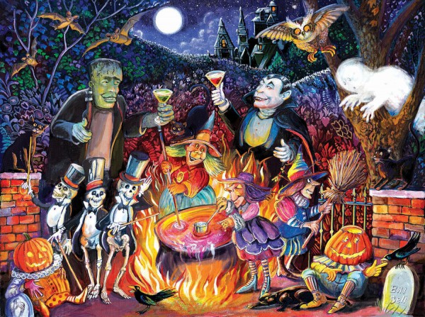 SUNSOUT, 21831, 796780218314, PUZZLE TEMATICO SUNSOUT HALLOWEEN BILL BELL MONSTER PARTY TIME 1000 PZ