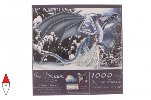 SUNSOUT, 67696, 796780676961, PUZZLE GRAFICA SUNSOUT FANTASY NENE THOMAS ICE DRAGON 1000 PZ