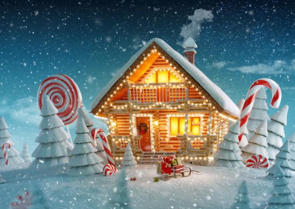 BLUEBIRD, 70365, 3663384703652, PUZZLE TEMATICO BLUEBIRD NATALE CHRISTMAS COTTAGE 500 PZ