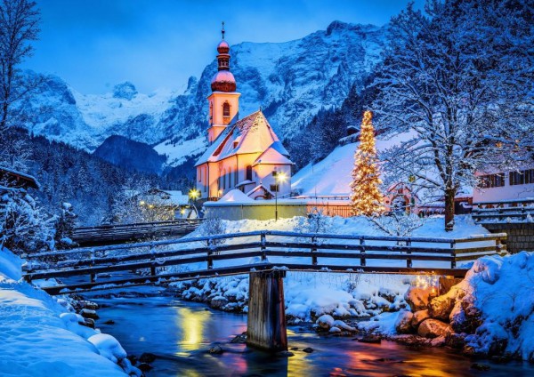 BLUEBIRD, 70269, 3663384702693, PUZZLE PAESAGGI BLUEBIRD NATALE RAMSAU 1000 PZ