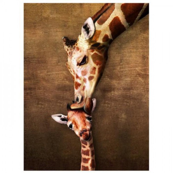 EUROGRAPHICS, , 628136063012, PUZZLE ANIMALI EUROGRAPHICS GIRAFFE IL BACIO DI MAMMA GIRAFFA 500 PZ XXL