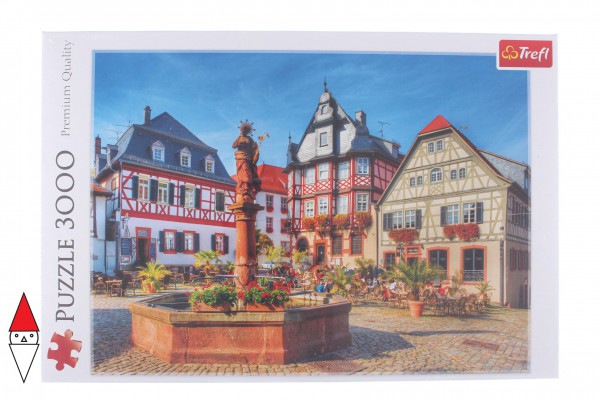 TREFL, 33052, 5900511330526, PUZZLE PAESAGGI TREFL CITTA PIAZZA DEL MERCATO HEPPENHEIM 3000 PZ