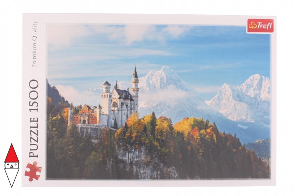 TREFL, 26133, 5900511261332, PUZZLE PAESAGGI TREFL CASTELLI E PALAZZI NEUSCHWANSTEIN 1500 PZ