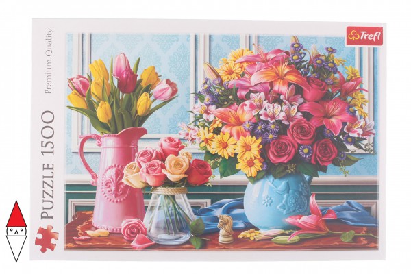 TREFL, 26157, 5900511261578, PUZZLE TEMATICO TREFL NATURA MORTA FIORI 1500 PZ