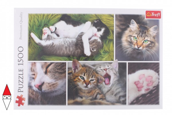 TREFL, 26145, 5900511261455, PUZZLE ANIMALI TREFL GATTI COLLAGE GATTI 1500 PZ