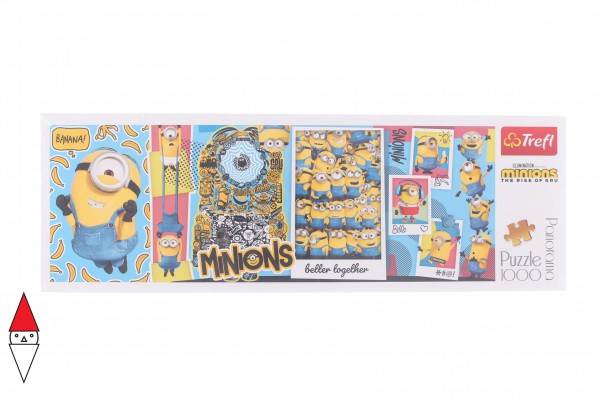 TREFL, 29049, 5900511290493, PUZZLE GRAFICA TREFL CARTONI ANIMATI PANORAMA MINIONS 1000 PZ