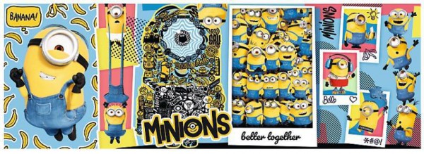 TREFL, 29049, 5900511290493, PUZZLE GRAFICA TREFL CARTONI ANIMATI PANORAMA MINIONS 1000 PZ