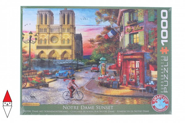 EUROGRAPHICS, 6000-5530, 628136655309, PUZZLE PAESAGGI EUROGRAPHICS CITTA NOTRE-DAME PARIGI 1000 PZ