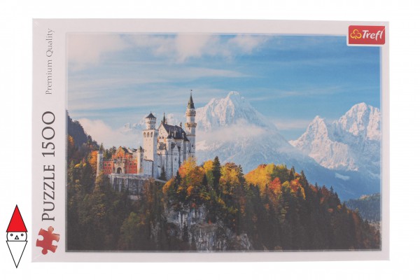 TREFL, 26133, 5900511261332, PUZZLE PAESAGGI TREFL CASTELLI E PALAZZI NEUSCHWANSTEIN 1500 PZ