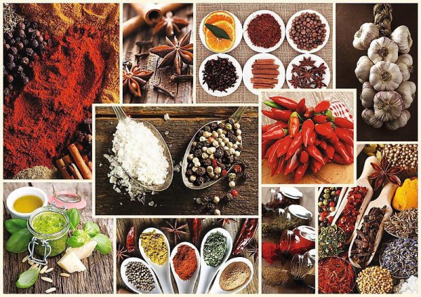 TREFL, 10470, 5900511104707, PUZZLE OGGETTI TREFL ALIMENTI COLLAGE SPEZIE 1000 PZ