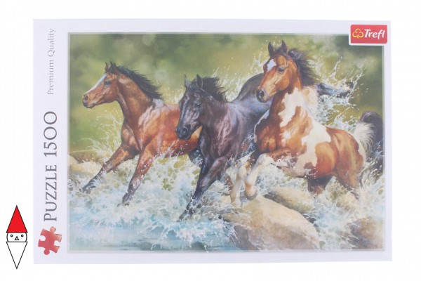 TREFL, 26148, 5900511261486, PUZZLE ANIMALI TREFL CAVALLI TRE CAVALLI SELVAGGI 1500 PZ