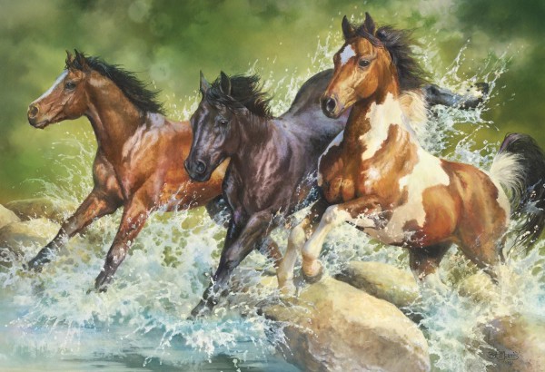 TREFL, 26148, 5900511261486, PUZZLE ANIMALI TREFL CAVALLI TRE CAVALLI SELVAGGI 1500 PZ