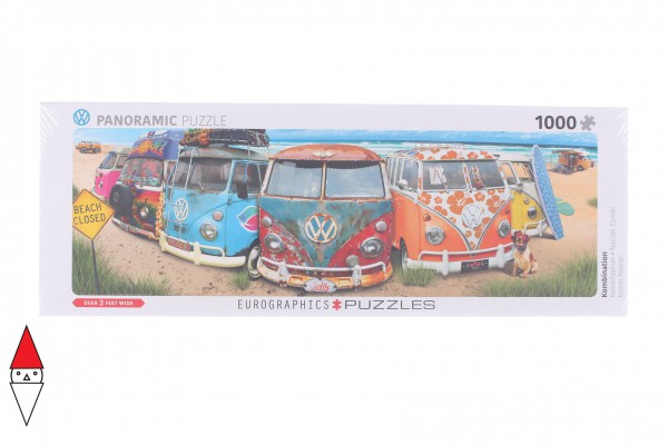 EUROGRAPHICS, 6010-5442, 628136654425, PUZZLE MEZZI DI TRASPORTO EUROGRAPHICS PANORAMA VW BUS COMBINAZIONE 1000 PZ