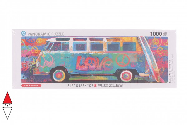 EUROGRAPHICS, 6010-5549, 628136655491, PUZZLE MEZZI DI TRASPORTO EUROGRAPHICS PANORAMA LOVE SPLASH VW 1000 PZ