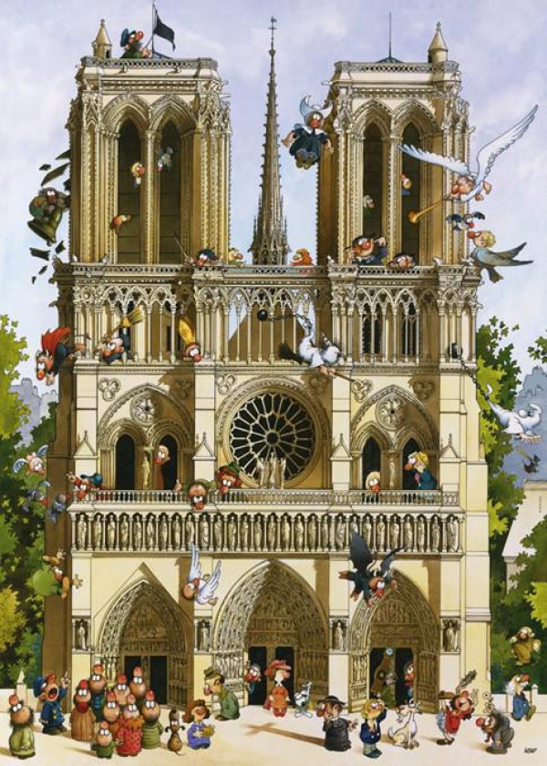 HEYE, 29905, 4001689299057, PUZZLE GRAFICA HEYE FUMETTI LOUP VIVE NOTRE DAME 1000 PZ