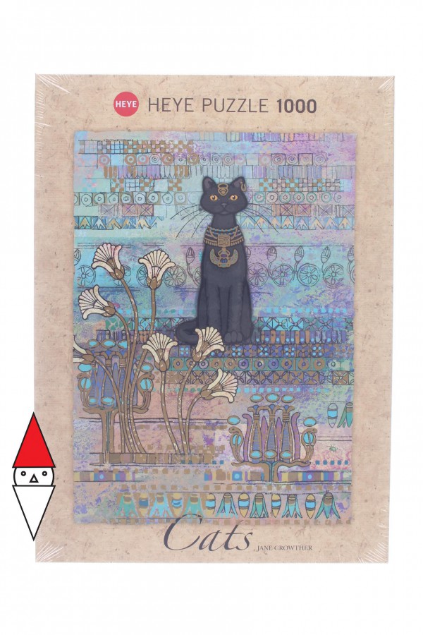 HEYE, 29536, 4001689295363, PUZZLE ANIMALI HEYE GATTI CROWTHER CATS EGYPTIAN 1000 PZ