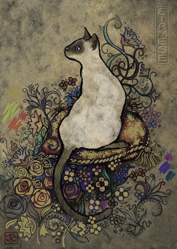 HEYE, 29610, 4001689296100, PUZZLE ANIMALI HEYE GATTI CROWTHER CATS SIAMESE 1000 PZ