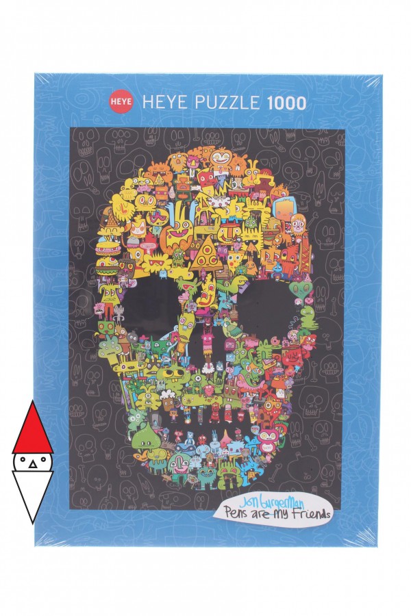 HEYE, 29850, 4001689298500, PUZZLE GRAFICA HEYE FUMETTI BURGERMAN DOODLE SKULL 1000 PZ